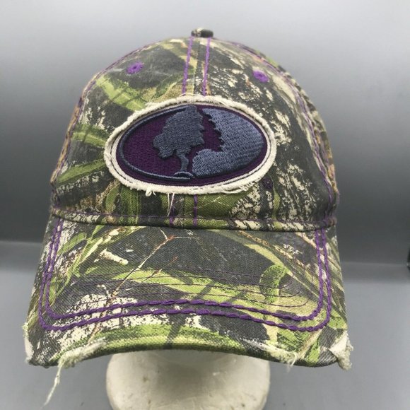 Realtree Women’s Purple Camo Hunting Hat Cap Adjustable Ladies Signatures - Picture 1 of 8